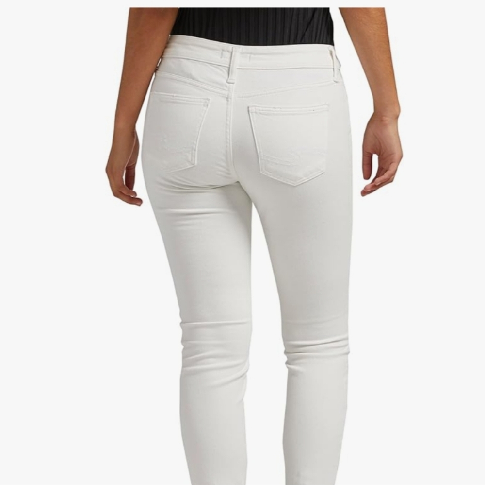 Silver Jeans Co Suki Skinny High Rise White Jeans W29 L27